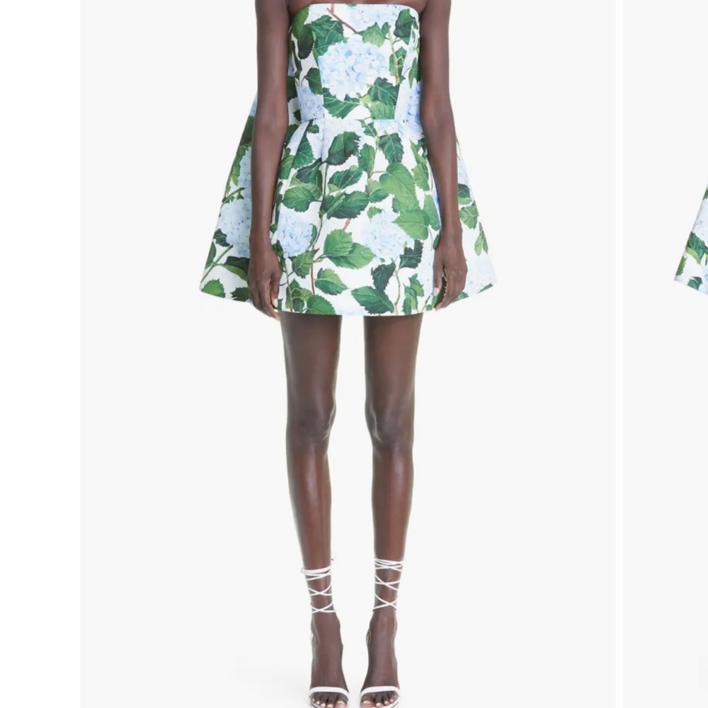 SOLD🟢NWT Oscar De La Renta Hydrangea Dress Rare Silk Faille  Dress